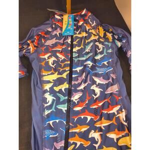 One Piece Rash Guard Swimsuit With Matching Hat Toddler 9-18 Months